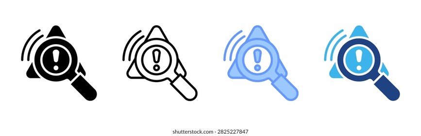 Intrusion Detection icon set multiple style collection