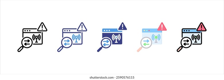 Intrusion Detection Multi Style Icon Set
