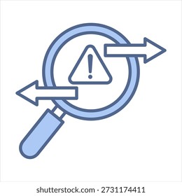 Intrusion Detection System Blue Icon Vector Illustration