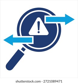 Estilo de ícone azul plano do sistema de detecção de invasão