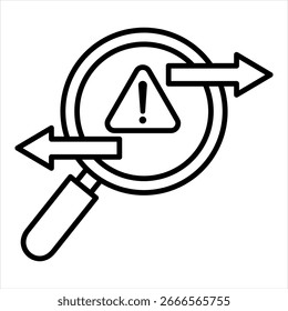 Ilustração do vetor do ícone do sistema de detecção de invasões