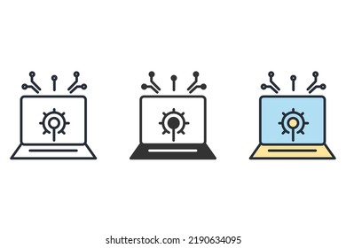 Intrusion Detection System Icons  Symbol Vector Elements For Infographic Web