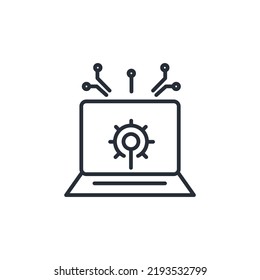 Intrusion detection system icons  symbol vector elements for infographic web