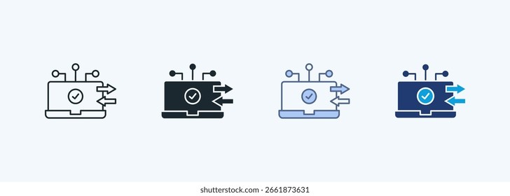 Sistema de detección de intrusión Icono de estilo múltiple Colección