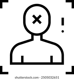 intrusion icon. Thin linear style design isolated on white background