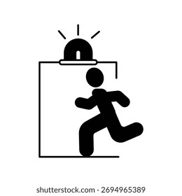 Icono de intrusión con fondo blanco Vector Ilustración de stock
