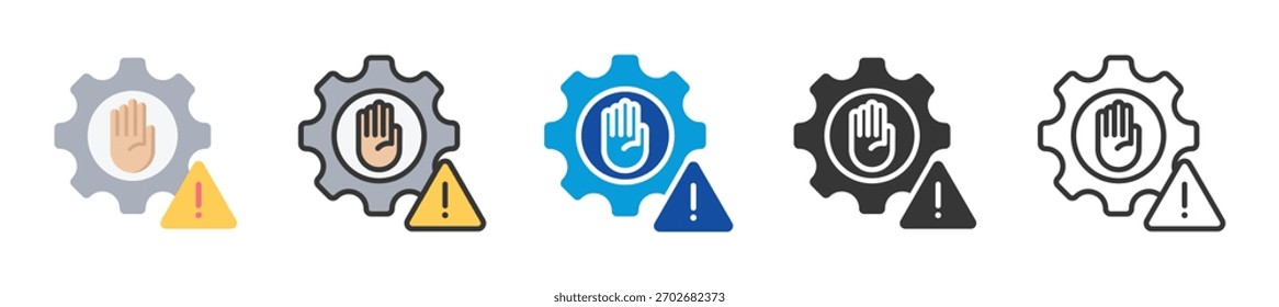 Intrusion Prevention System Icon Set Multi-Stil verschiedene Sammlung