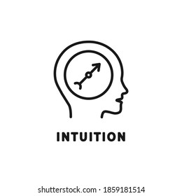 Intuition icon concept isolated on white background. Vector illustration