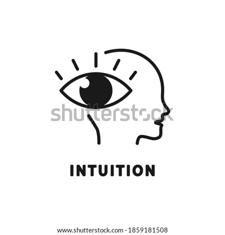 Intuition icon concept isolated on white background. Vector illustration