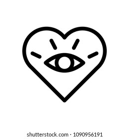Intuition icon, vector illustration