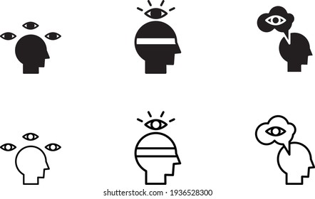 Intuition icon , vector illustration