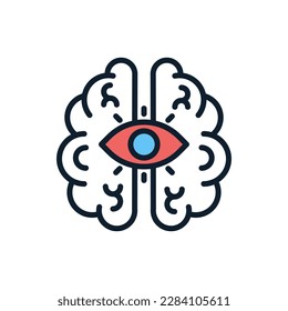 Icono de intuición en vector. Ilustración