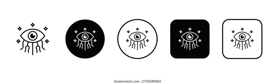 Estilo de fondo blanco y negro del icono de la intuición