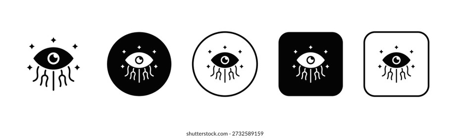 Estilo de fondo blanco y negro del icono de la intuición