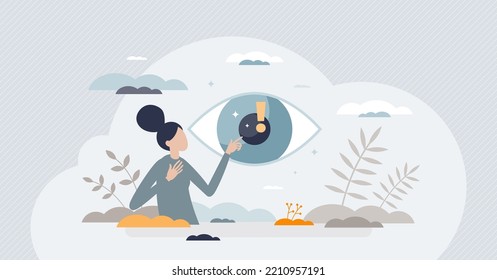 Intuition as sixth sense and inner feeling for future tiny person concept. Ability to forecast approaching events and make smart decisions based on emotional sensory skills vector illustration.