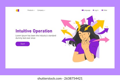 Intuitive Operation concept. Visual representation of easy interactions and user-friendly design. Encouraging a seamless user experience through clear guidance and feedback mechanisms. Vector