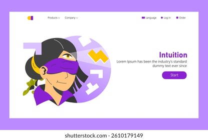 Intuitive operation illustration. This design captures the essence of understanding and perception. A character engages with symbols, representing clarity and insight in decision-making processes