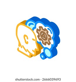 intuitive setup isometric icon vector. intuitive setup sign. isolated symbol illustration