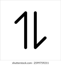 An intuitive sorting icon for organizing content in apps and websites.