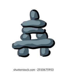 Inuksuk Canada hand drawing vector illustration color vector illustration isolated on a white background