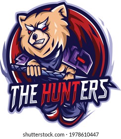 Inuwarashi mascot logo Concept Idea

