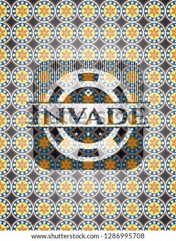 Invade arabesque emblem background. arabic decoration.