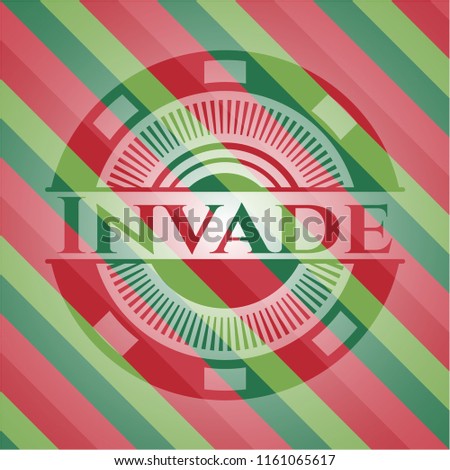 Invade christmas emblem.