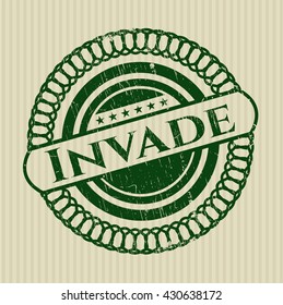 Invade grunge stamp