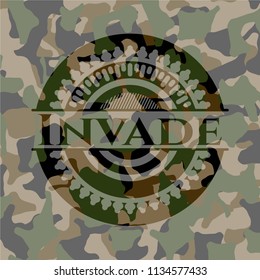 Invade on camouflage texture