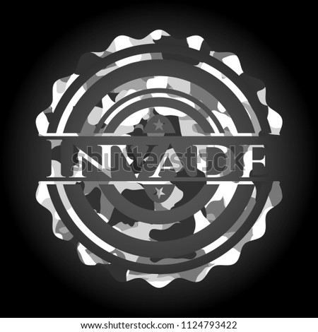 Invade on grey camo texture