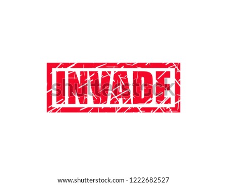  Invade red stamp