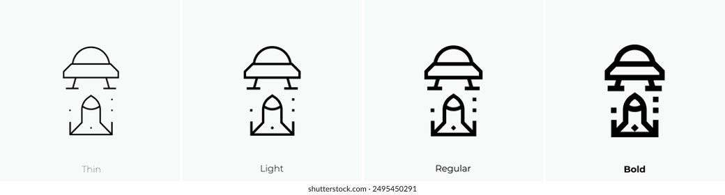invaders icon. Thin, Light Regular And Bold style design isolated on white background