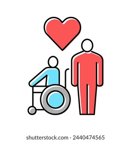 invalid assistance color icon vector. invalid assistance sign. isolated symbol illustration