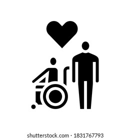 invalid assistance glyph icon vector. invalid assistance sign. isolated contour symbol black illustration