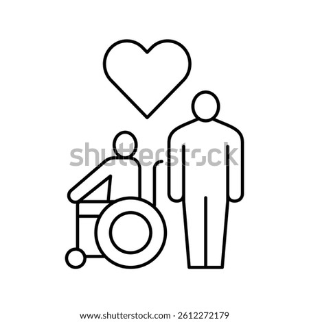 invalid assistance line icon vector. invalid assistance sign. isolated contour symbol black illustration