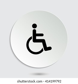 invalid - black vector icon  with shadow
