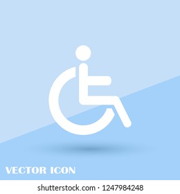 Invalid carriage flat vector icon. Invalid flat vector sign