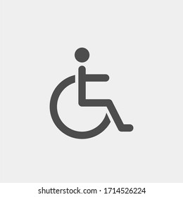Invalid carriage flat vector icon. Invalid flat vector sign