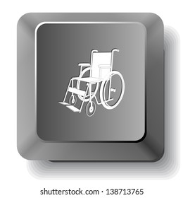 Invalid chair. Vector computer key.