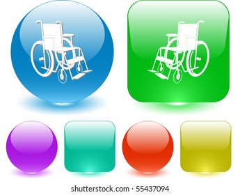 Invalid chair. Vector interface element.