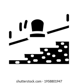 invalid elevator glyph icon vector. invalid elevator sign. isolated contour symbol black illustration