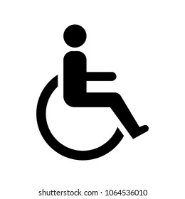 Vector Icon Disabled Wheelchair Symbol Icon Stock Vector (royalty Free 