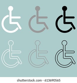 Invalid icon handiccapped person disabled or disabled person. Set icons.