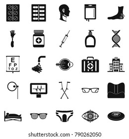 Invalid icons set. Simple set of 25 invalid vector icons for web isolated on white background