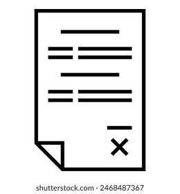 invalid letter icon on transparent background, notary icon