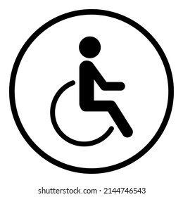 Signo de estacionamiento no válido Icono plano aislado en fondo blanco