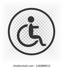 Invalid symbol icon. Disability illustration.