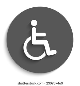 invalid - vector icon with shadow on a round grey button