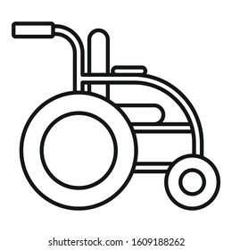 Invalid wheelchair icon. Outline invalid wheelchair vector icon for web design isolated on white background