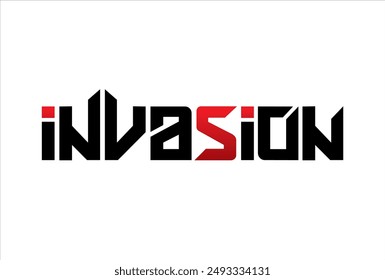 invasion typography design vector, for t-shirt, poster and other uses